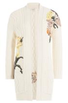 Valentino Valentino Cashmere-wool Embroidered Cardigan - Beige