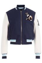 Msgm Msgm Wool Bomber Jacket With Sequin Motif