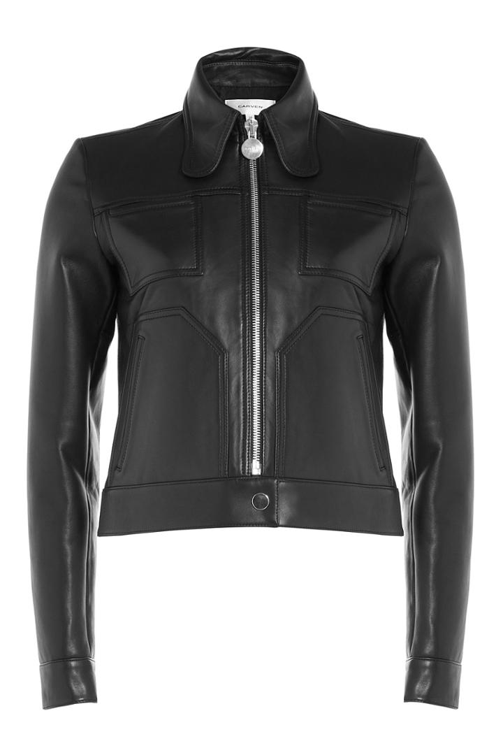 Carven Carven Leather Jacket - Black
