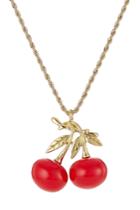 Kenneth Jay Lane Kenneth Jay Lane Cherry Pendant Necklace - Gold