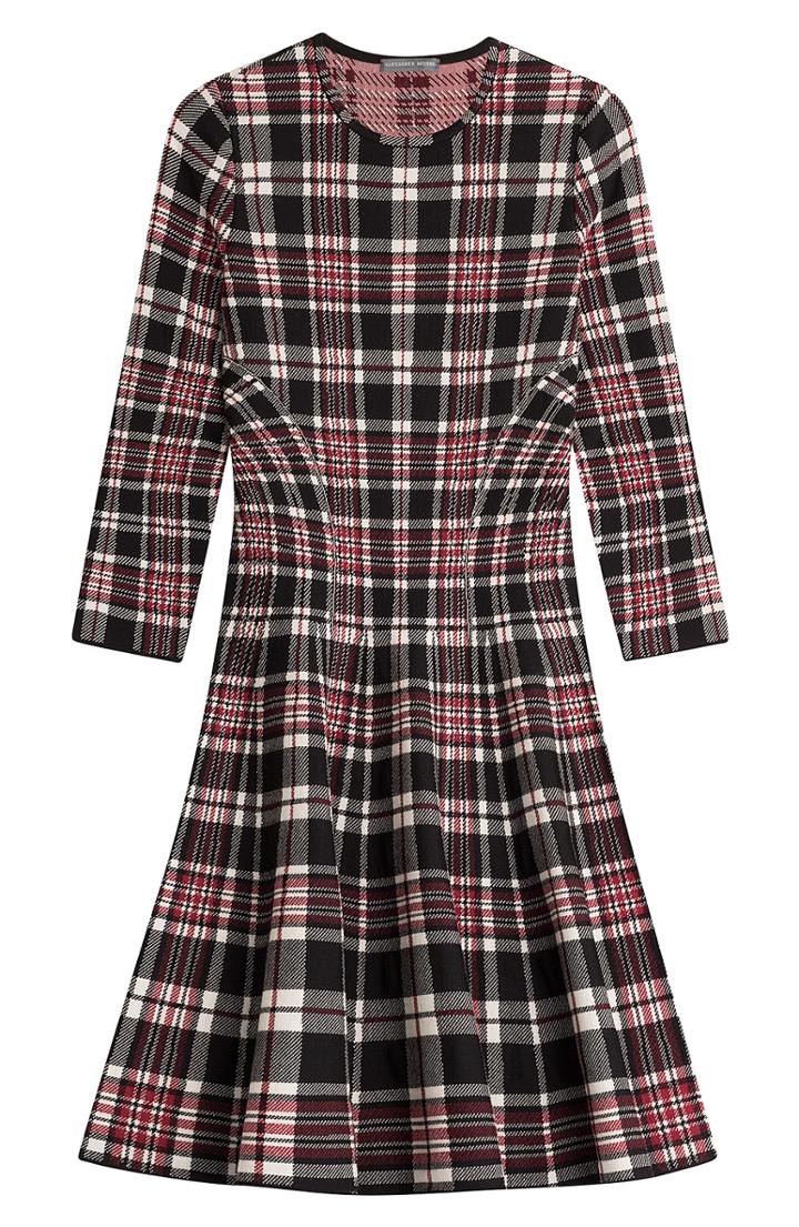 Alexander Mcqueen Tartan Wool Dress