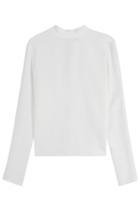 Msgm Msgm Crepe Top With Bow At Neck