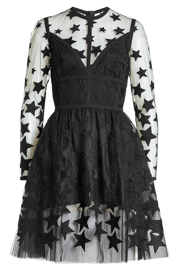 Elie Saab Elie Saab Embroidered Mini Dress With Cotton