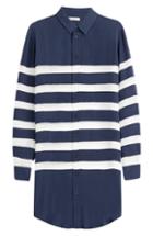Each Other Striped Silk Blouse