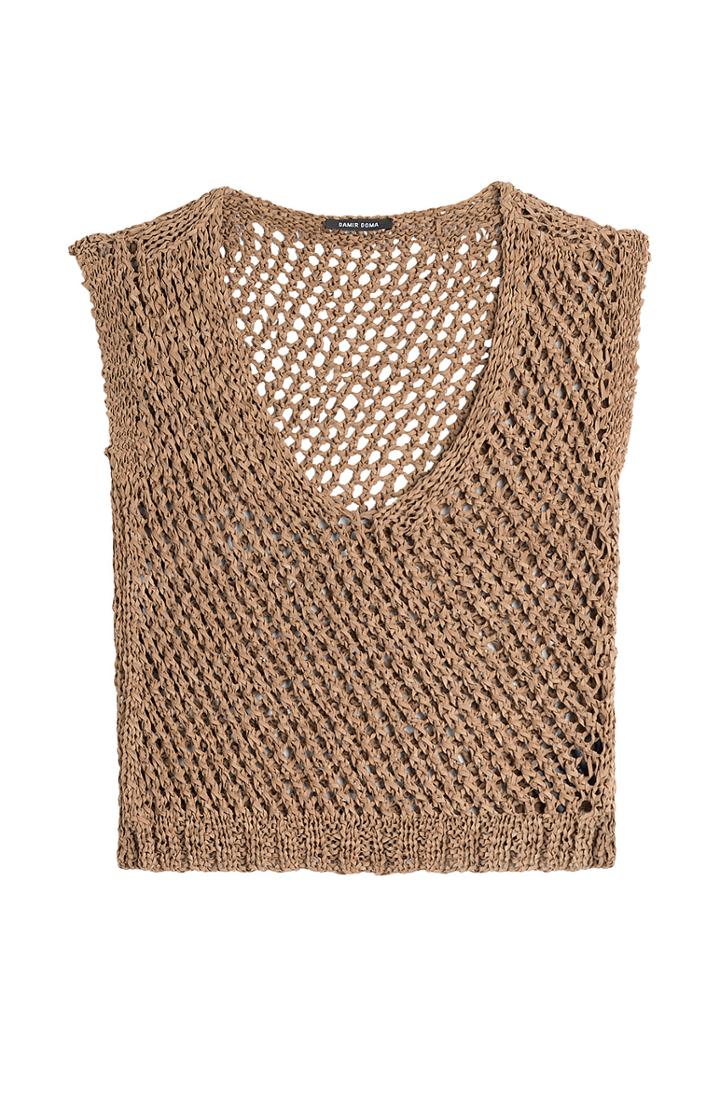 Damir Doma Knitted Suede Top