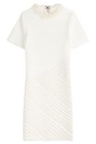 Sonia Rykiel Sonia Rykiel Embellished Collar Sheath Dress - White