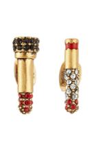 Marc Jacobs Marc Jacobs Embellished Lipstick And Cigarette Stud Earrings - Gold