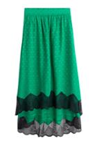 Zadig & Voltaire Zadig & Voltaire Silk Skirt With Lace - Green