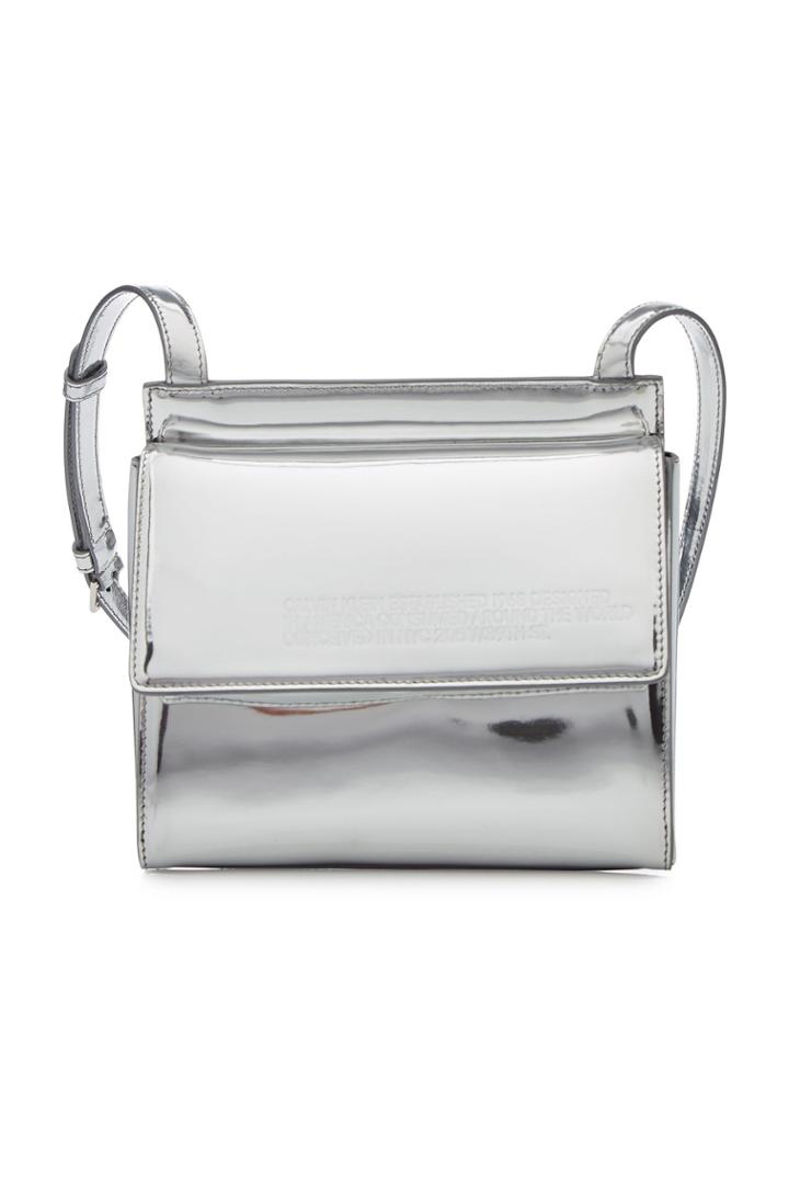 Calvin Klein 205w39nyc Calvin Klein 205w39nyc Folder Crossbody Metallic Leather Shoulder Bag