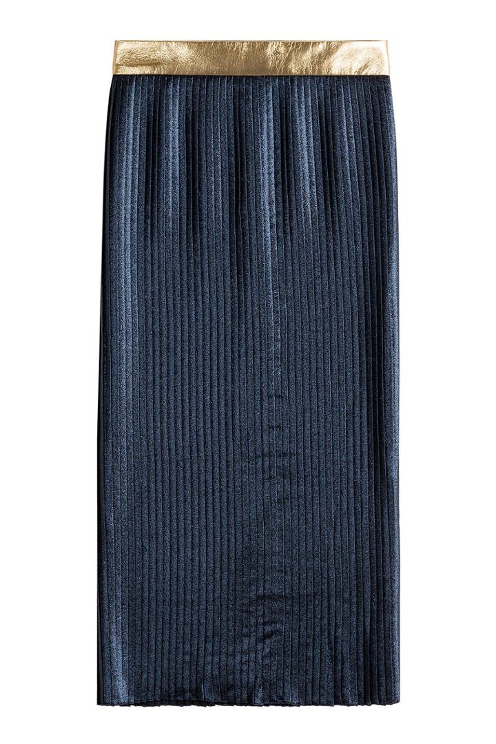 Markus Lupfer Markus Lupfer Pleated Lamé Skirt