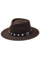Rag & Bone Rag & Bone Edie Wool Hat With Embellished Leather Trim