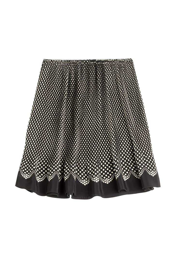 Anna Sui Polka Dot Silk Skirt