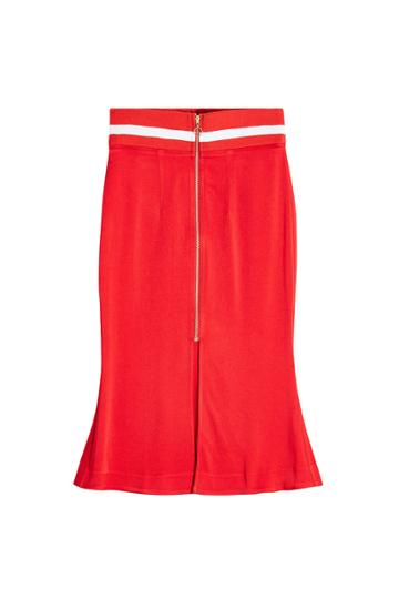 Maggie Marilyn Maggie Marilyn Crepe Skirt With Fluted Hem