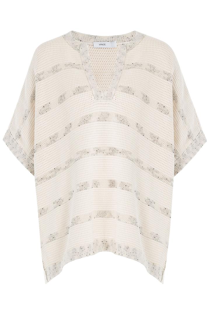 Vince Vince Knitted Cotton Cape - White