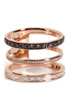 Nikos Koulis Nikos Koulis 18kt Pink Gold Ring With Black And White Diamonds - None