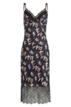 Diane Von Furstenberg Diane Von Furstenberg Printed Silk Dress With Lace