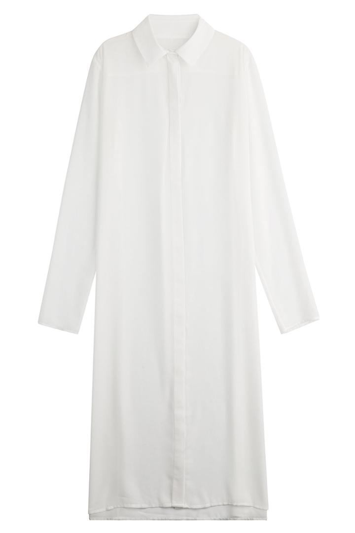 Marina Hoermanseder Marina Hoermanseder Long Sheer Shirt - White