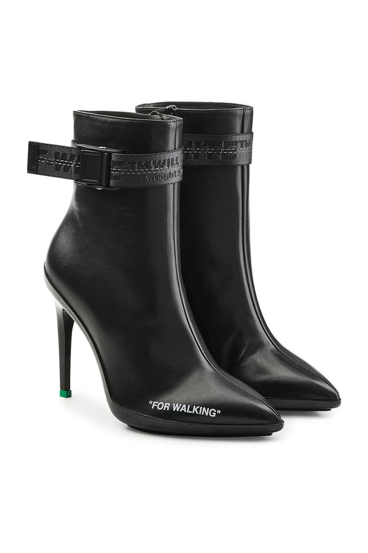 Off-white Off-white For Walking Leather Ankle Boots