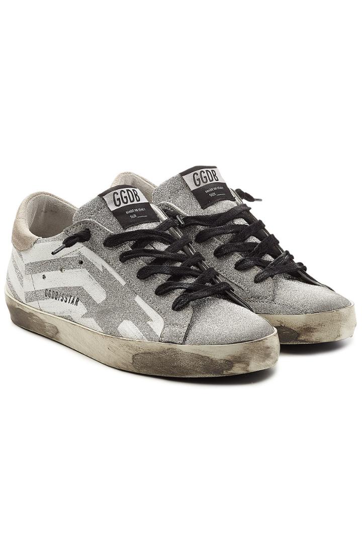 Golden Goose Deluxe Brand Golden Goose Deluxe Brand Super Star Sneakers With Glitter