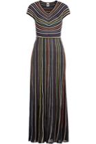 M Missoni M Missoni Striped Knit Dress - Black