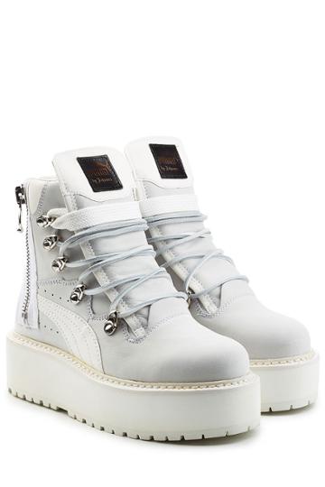 Fenty X Puma By Rihanna Fenty X Puma By Rihanna Leather Platform Ankle Boots - White