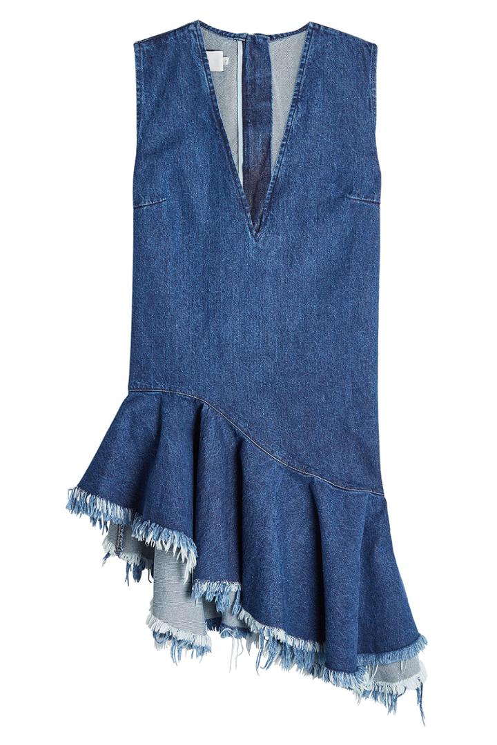 Marques' Almeida Marques' Almeida Frayed Denim Shift Dress
