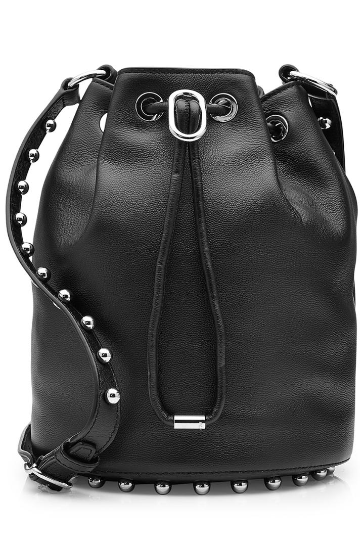Alexander Wang Alexander Wang Leather Alpha Bucket Bag - Black