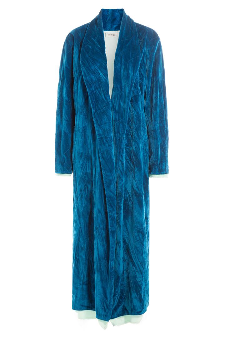 Attico Attico Velvet Coat - Blue