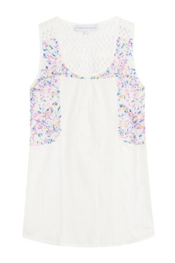 Christophe Sauvat Christophe Sauvat Sleeveless Cotton Top With Embroidery - None