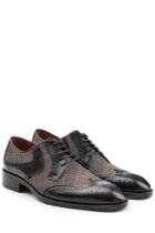Etro Etro Leather Brogues With Fabric