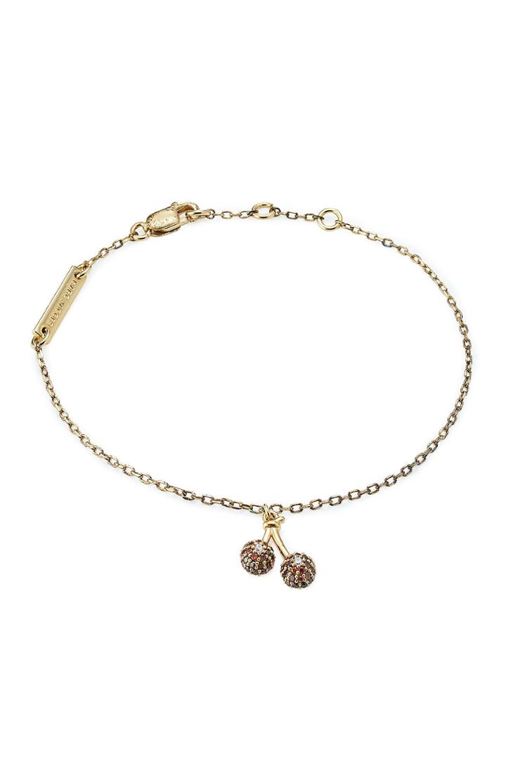Marc Jacobs Marc Jacobs Embellished Sterling Silver Cherry Chain Bracelet