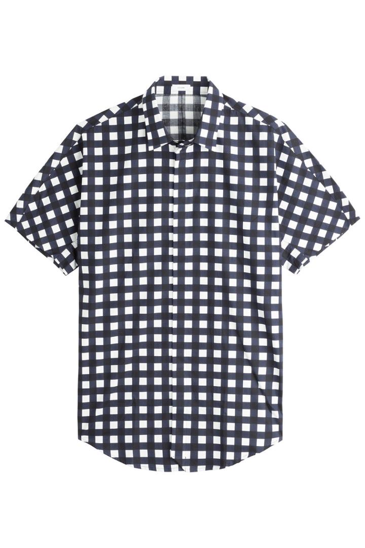 Joseph Joseph Cotton Check Short Sleeve Button-down