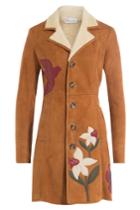 Red Valentino Red Valentino Shearing Coat With Leather Patchwork - Brown