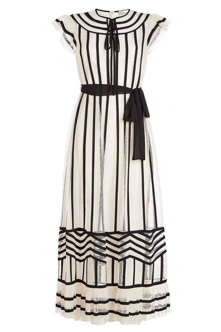 Red Valentino Red Valentino Dress With Point D'esprit Tulle
