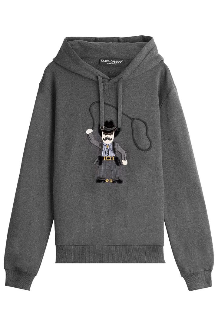Dolce & Gabbana Dolce & Gabbana Cotton Hoody With Patchwork Appliqué