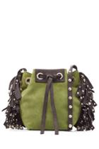 Vanessa Bruno Vanessa Bruno Leather-suede Small Fringed Bucket Bag - Multicolored