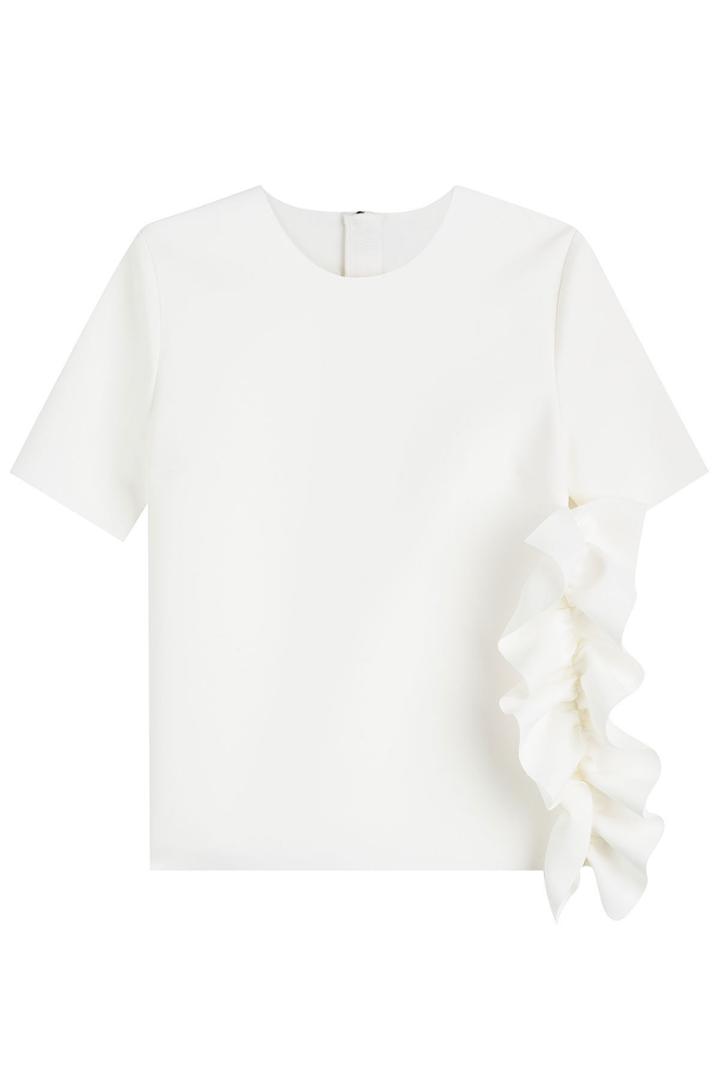 Msgm Msgm Top With Ruffle - White