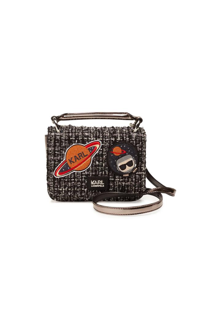 Karl Lagerfeld Karl Lagerfeld K/space Tweed Shoulder Bag