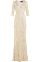 Jenny Packham Floor Length Sequin Gown