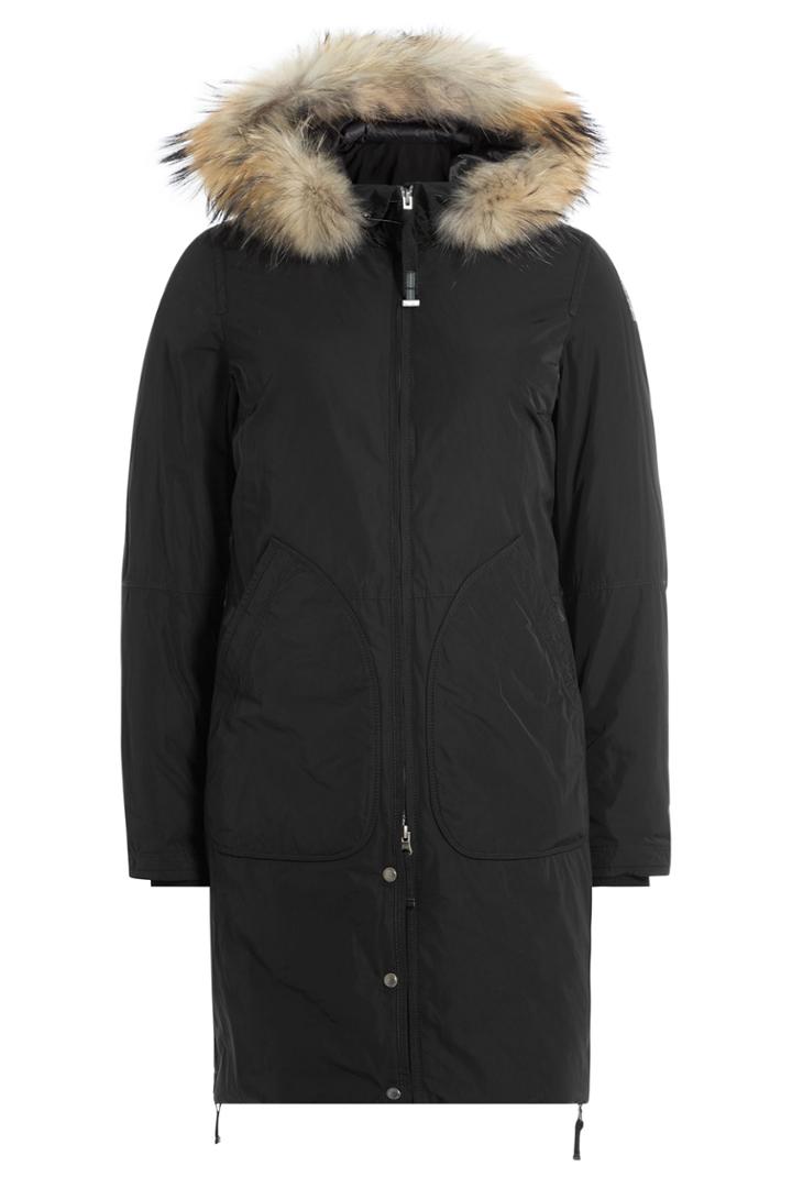 Parajumpers Parajumpers Alison Down Jacket With Fur-trimmed Hood - Black