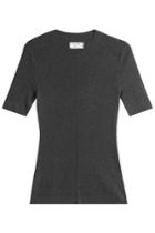 Frame Denim Frame Denim Short Sleeved Silk Pullover With Cashmere - Grey