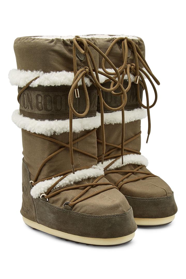 Yves Salomon X Moon Boot Yves Salomon X Moon Boot Suede Classic Moonboots With Shearling