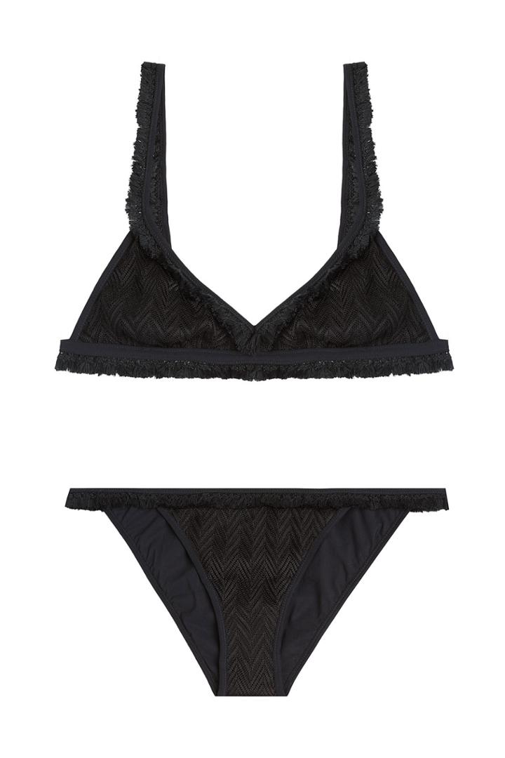 Missoni Mare Missoni Mare Chevron Knit Bikini - Black