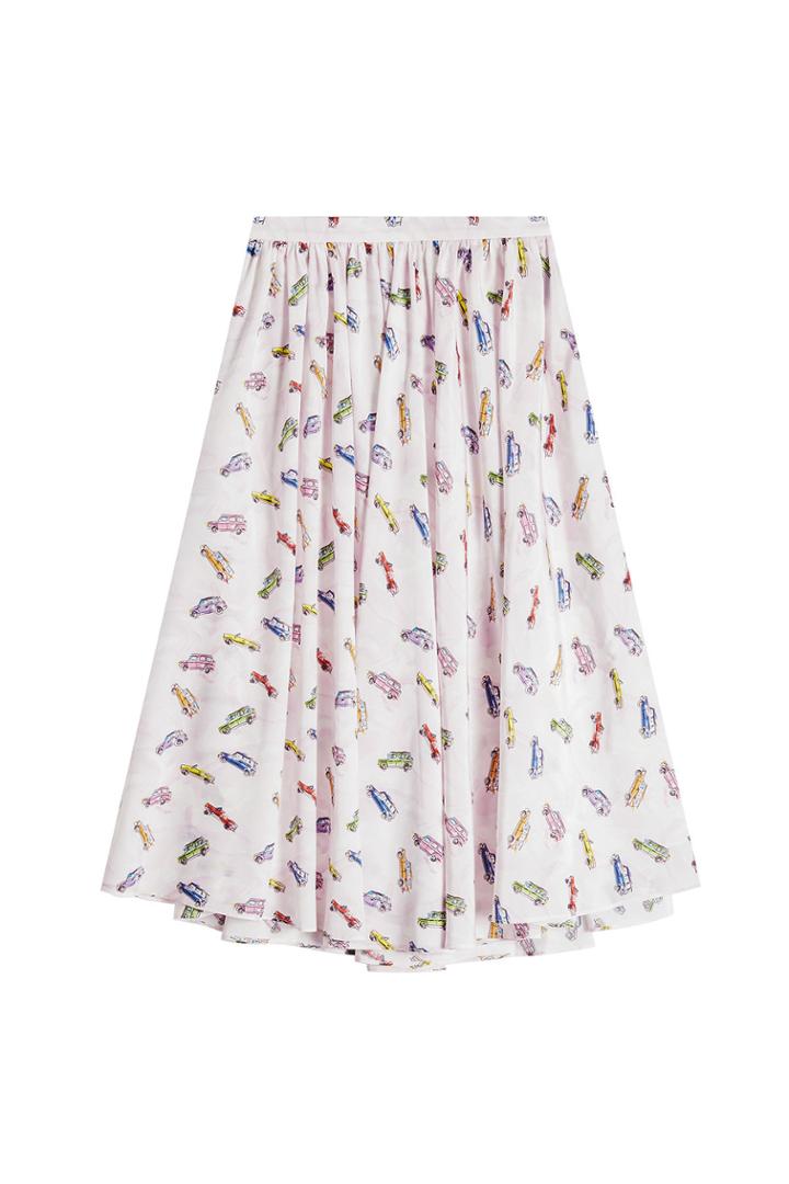 Sandy Liang Sandy Liang Linguini Printed Silk Skirt