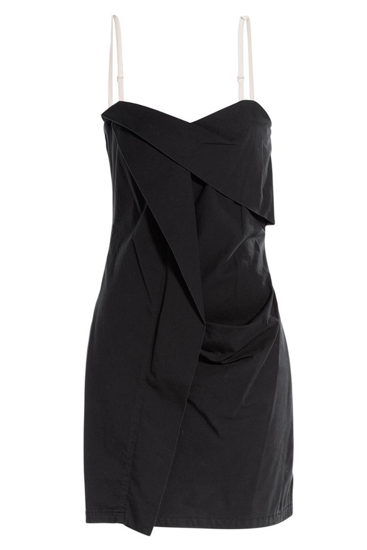 Marc By Marc Jacobs Marc By Marc Jacobs Draped Cotton Dress - Black