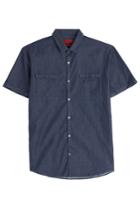Hugo Hugo Denim Ettino Short Sleeve Button-down - None