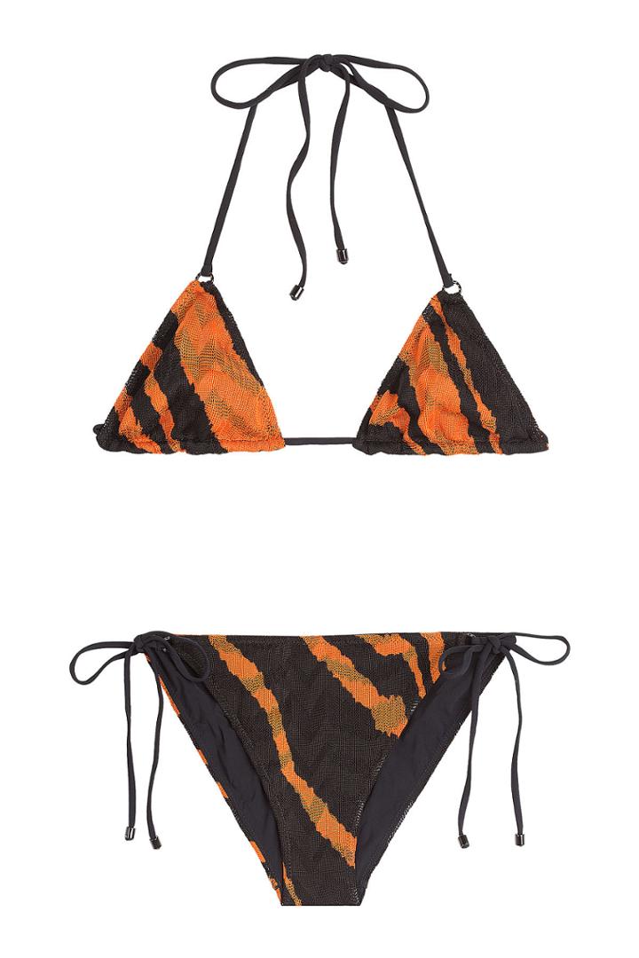 Missoni Mare Missoni Mare Animal Print Knit Triangle Bikini