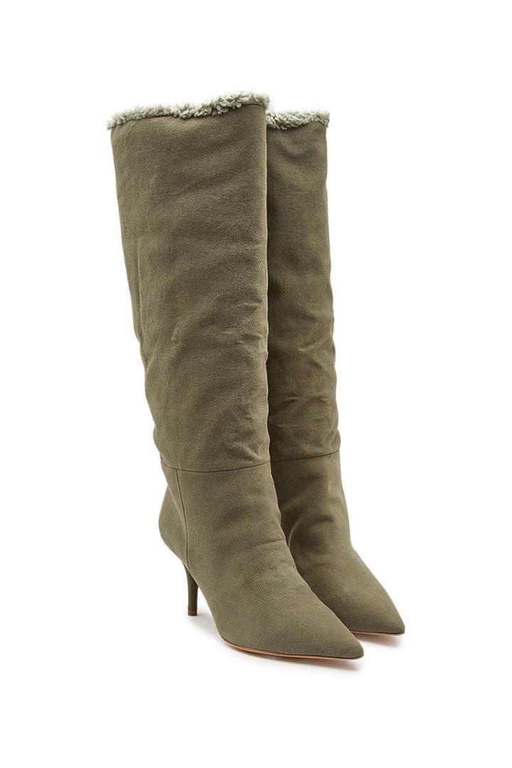Yeezy Yeezy Fabric And Wool Knee High Boots