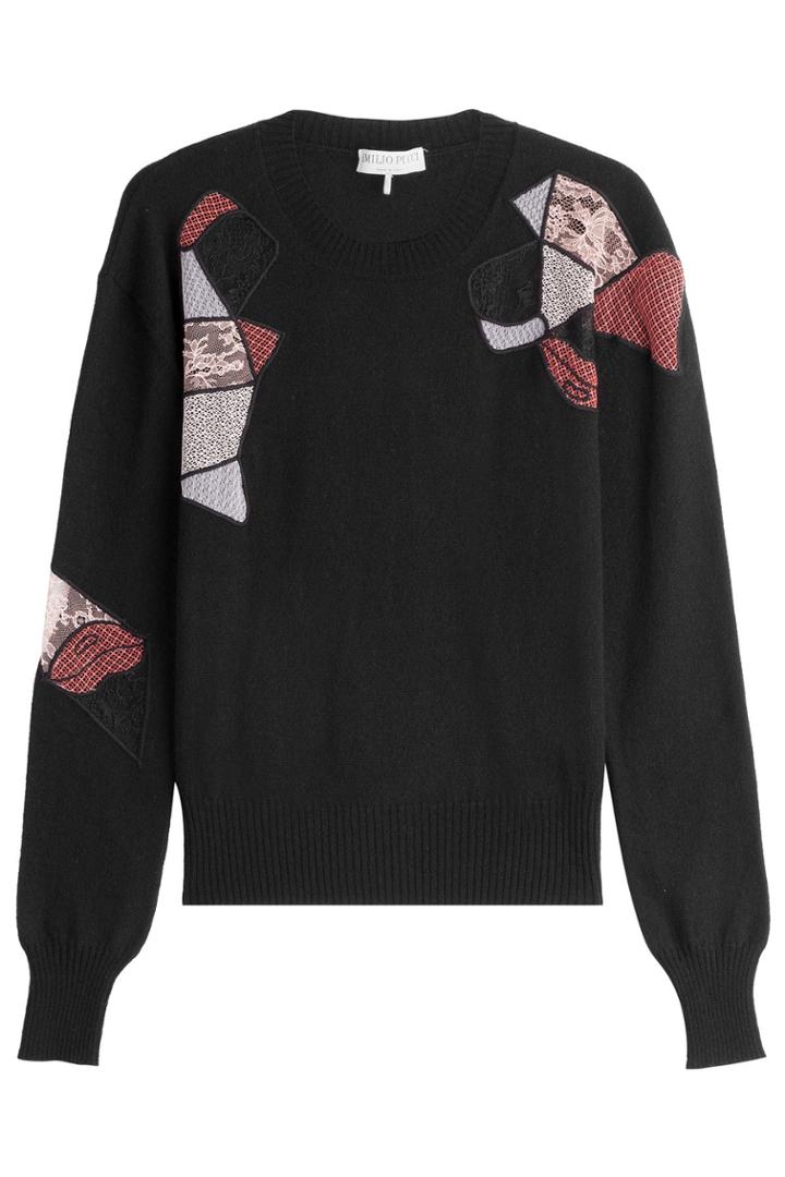 Emilio Pucci Emilio Pucci Wool Pullover With Silk And Cashmere - Black