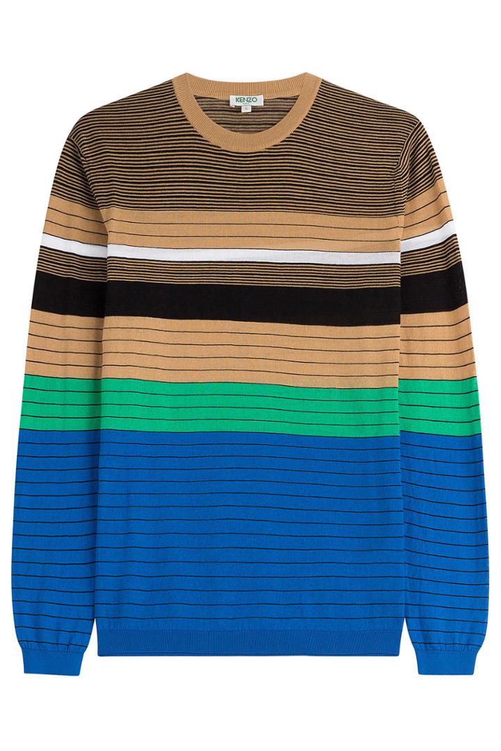 Kenzo Kenzo Striped Cotton Pullover - Brown